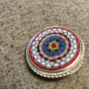 Vibrant Geometric Brooch